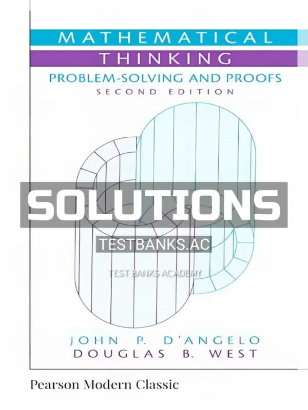 Cover for Solutions Manual for Mathematical Thinking Problem Solving and Proofs 2nd Edition by DAngelo