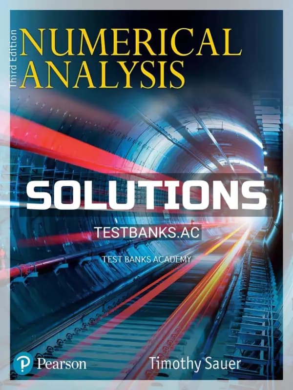 Cover for Solutions Manual for Numerical Analysis 3rd Edition by Sauer
