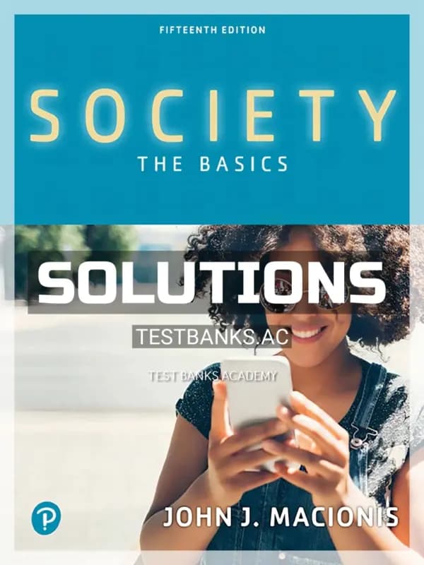 Cover for Solutions Manual for Society The Basics 15th Edition by Macionis