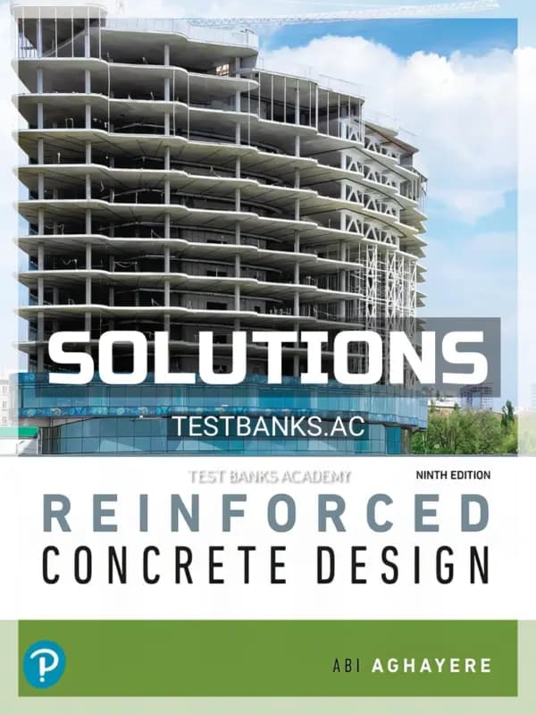 Cover for Solutions Manual for Reinforced Concrete Design 9th Edition by Aghayere