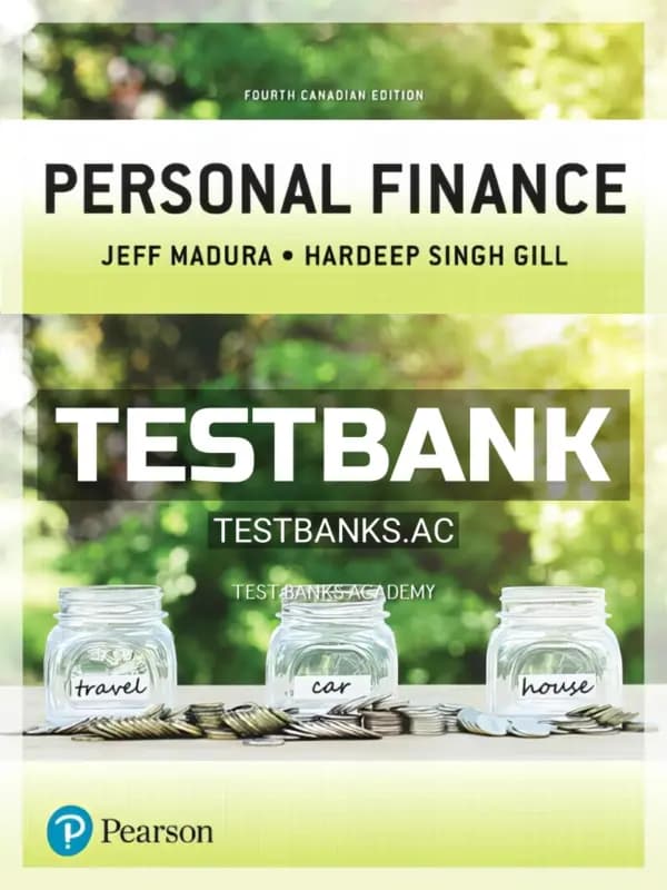 Cover for Test Bank for Personal Finance 4th CA Edition by Madura