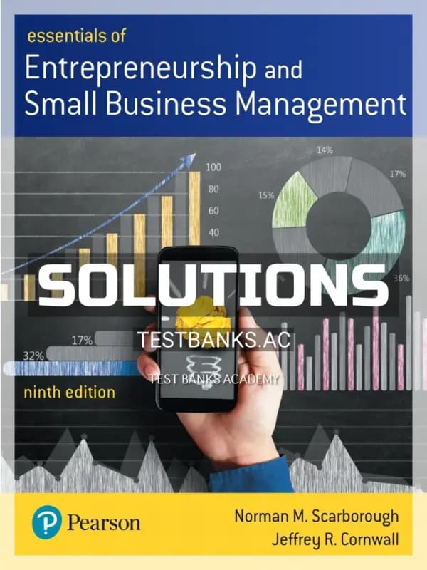 Cover for Solutions Manual for Essentials of Entrepreneurship and Small Business Management 9th Edition by Scarborough