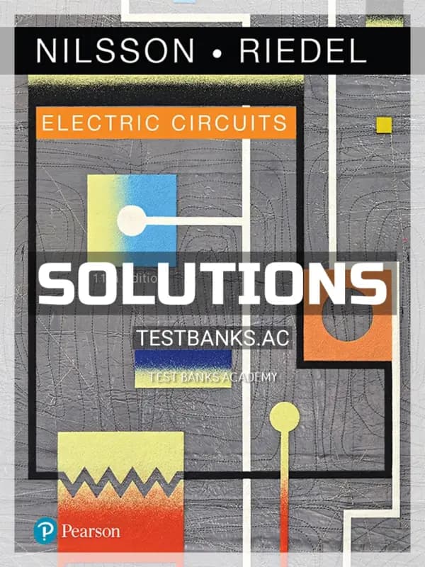 Cover for Solutions Manual for Electric Circuits 11th Edition by Nilsson