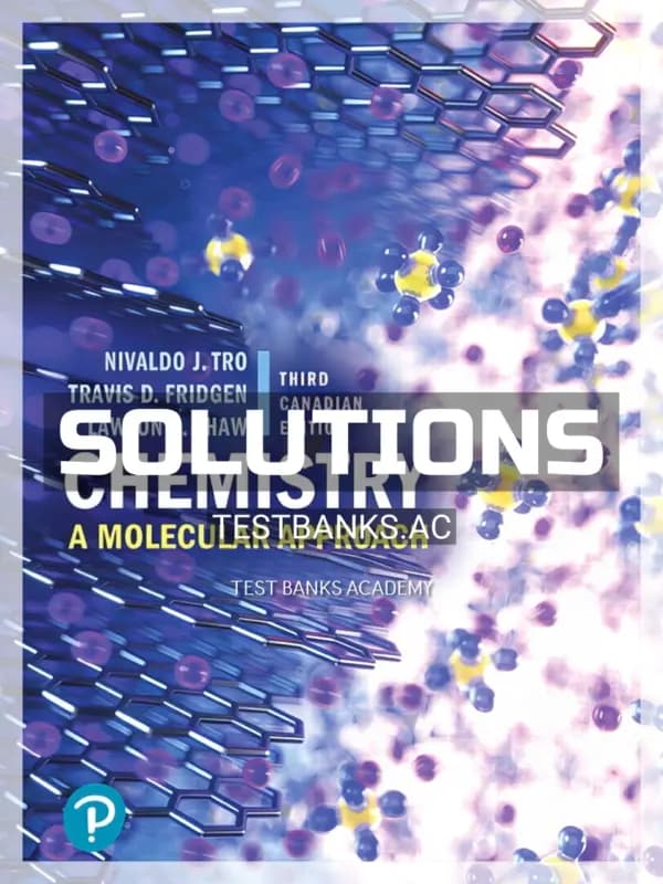 Cover for Solutions Manual for Chemistry A Molecular Approach 3rd CA Edition by Tro