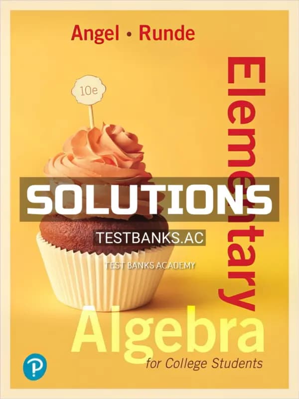 Cover for Solutions Manual for Elementary Algebra for College Students 10th Edition by Angel