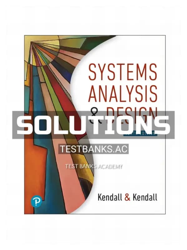 Cover for Solutions Manual for Systems Analysis and Design 10th Edition by Kendall