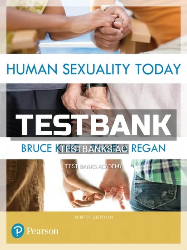 Cover for Test Bank for Human Sexuality Today 9th Edition by King