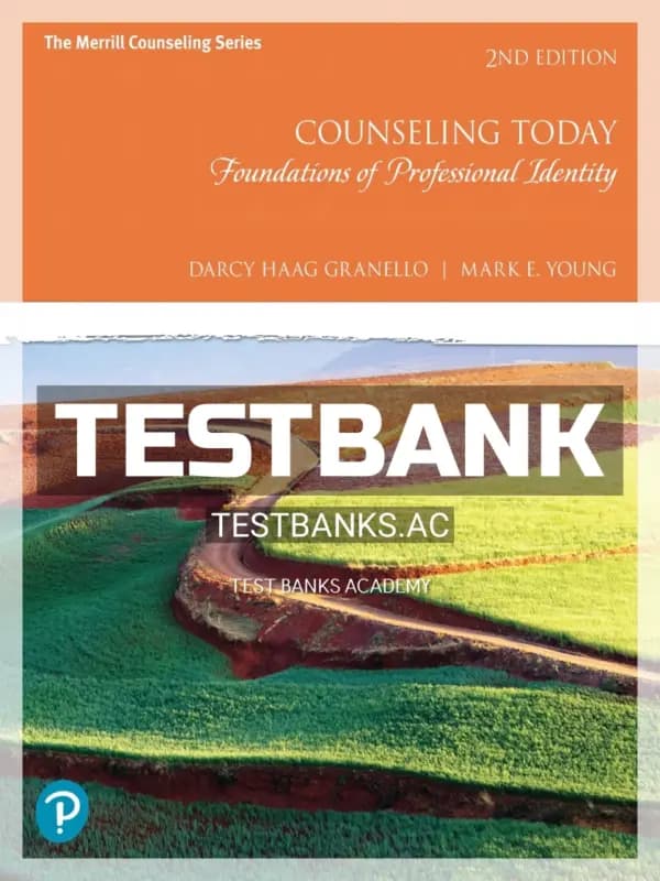 Cover for Test Bank for Counseling Today 2nd Edition by Granello