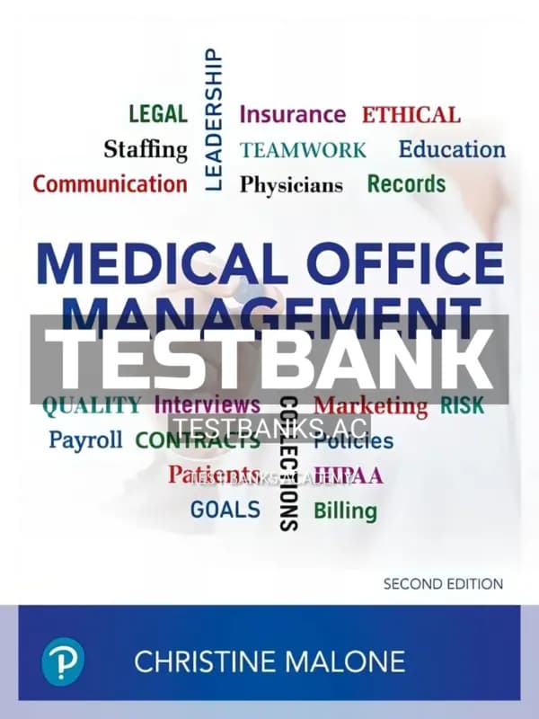 Cover for Test Bank for Medical Office Management 2nd Edition by Malone
