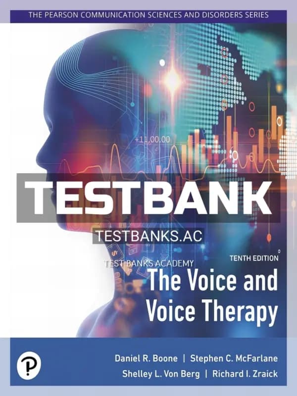Cover for Test Bank for Voice and Voice Therapy 10th Edition by Boone