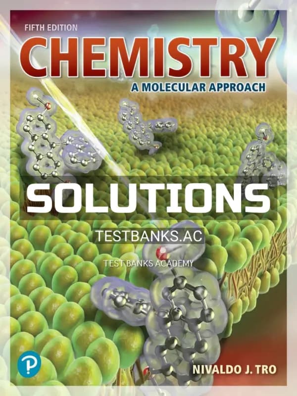 Cover for Solutions Manual for Chemistry A Molecular Approach 5th Edition by Tro