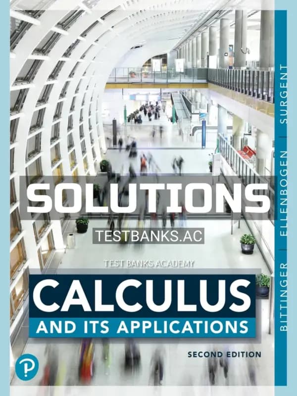 Cover for Solutions Manual for Calculus and Its Applications 2nd Edition by Bittinger