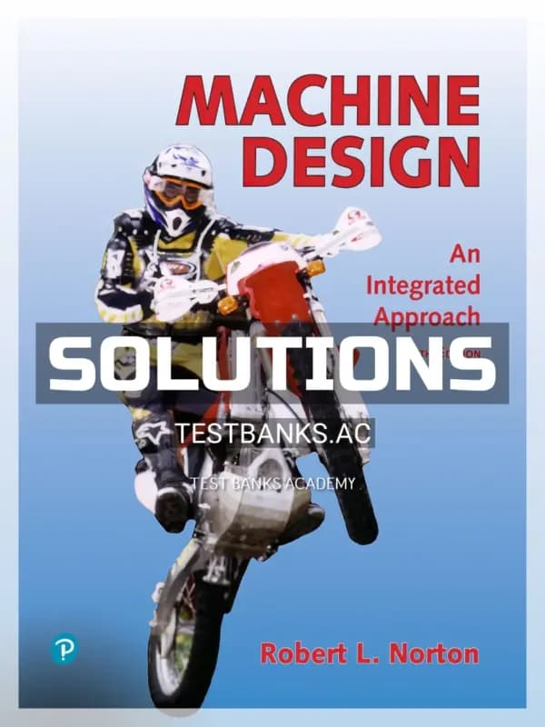 Cover for Solutions Manual for Machine Design 6th Edition by Norton