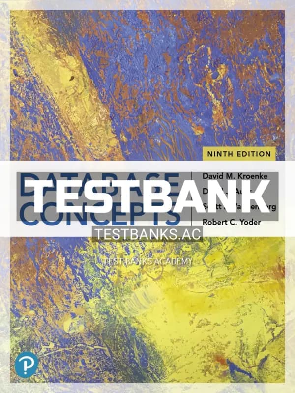 Cover for Test Bank for Database Concepts 9th Edition by Kroenke