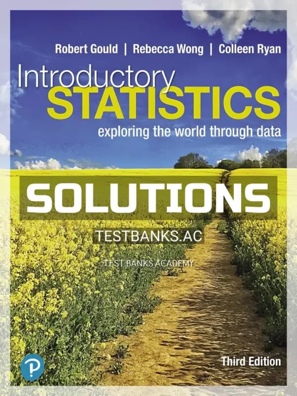 Cover for Solutions Manual for Introductory Statistics 3rd Edition by Gould