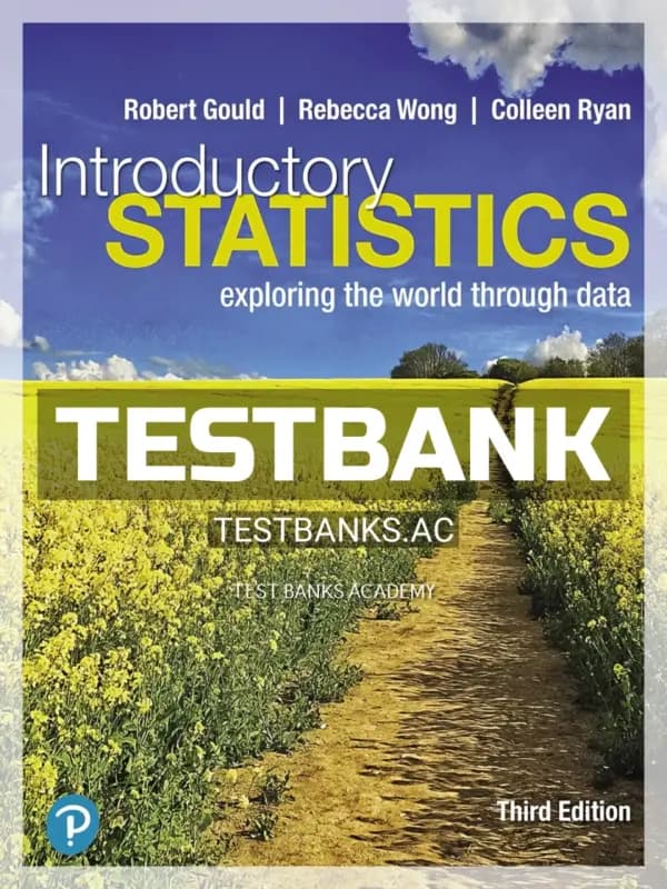 Cover for Test Bank for Introductory Statistics 3rd Edition by Gould