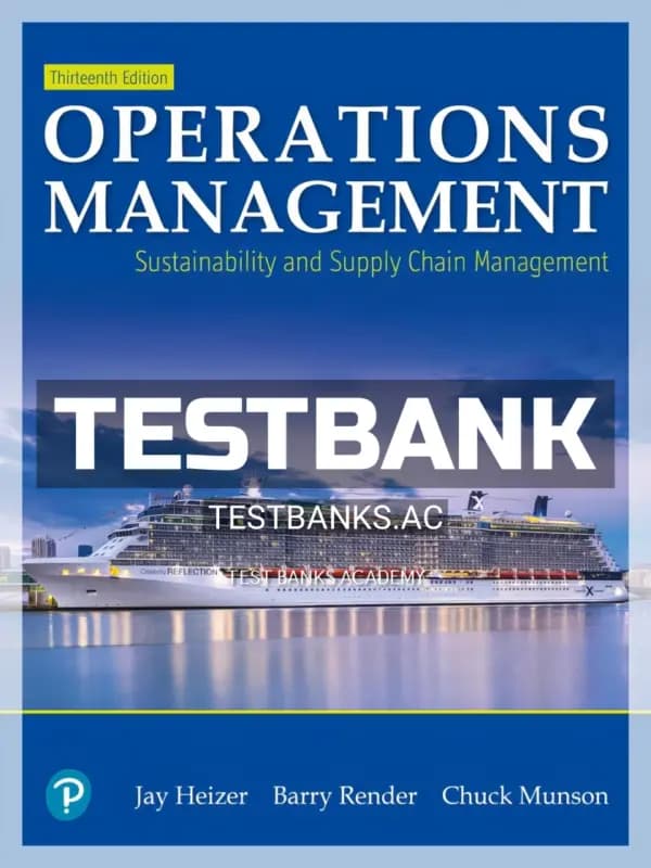 Cover for Test Bank for Operations Management 13th Edition by Heizer