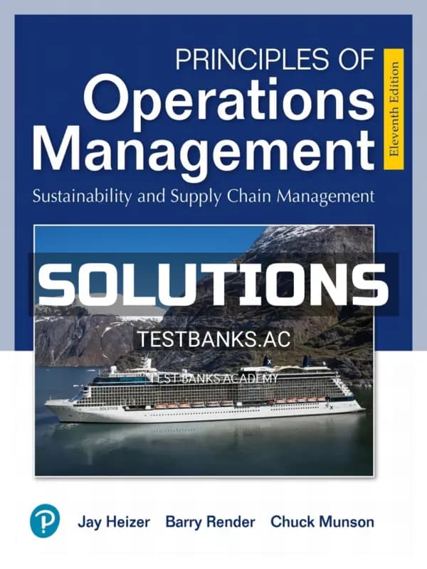 Cover for Solutions Manual for Principles of Operations Management 11th Edition by Heizer