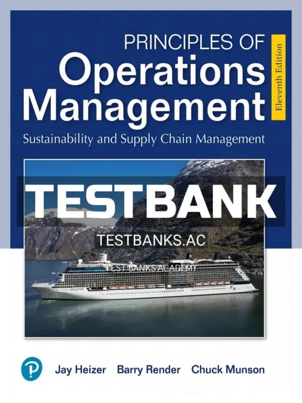 Cover for Test Bank for Principles of Operations Management 11th Edition by Heizer