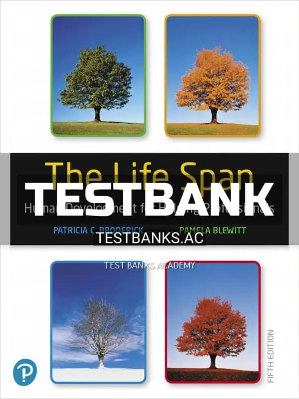 Cover for Test Bank for Life Span Human Development for Helping Professionals 5th Edition by Broderick
