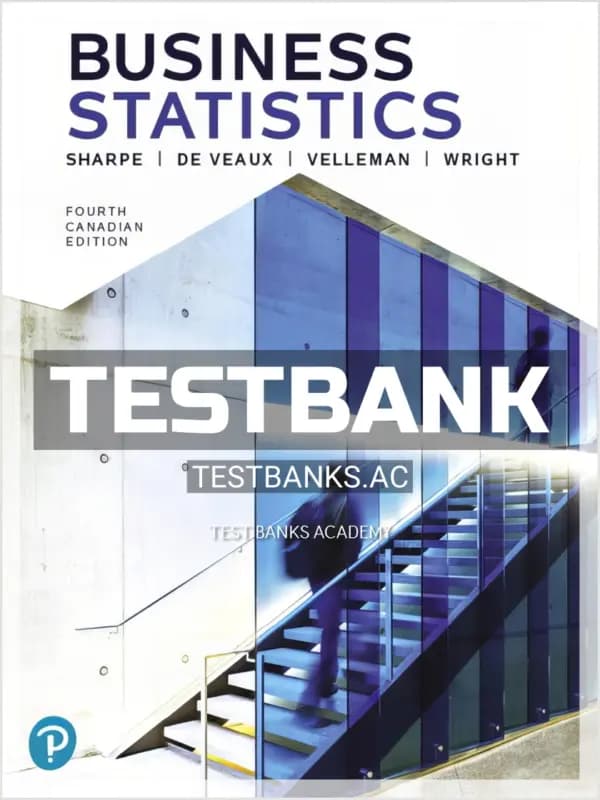 Cover for Test Bank for Business Statistics 4th CA Edition by Sharpe