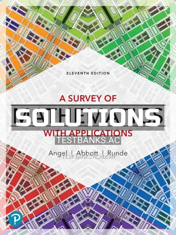 Cover for Solutions Manual for Survey of Mathematics with Applications 11th Edition by Runde