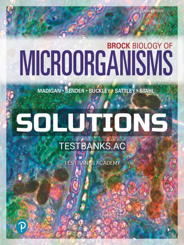 Cover for Solutions Manual for Brock Biology of Microorganisms 16th Edition by Madigan