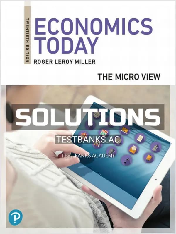 Cover for Solutions Manual for Economics Today The Micro View 20th Edition by Miller