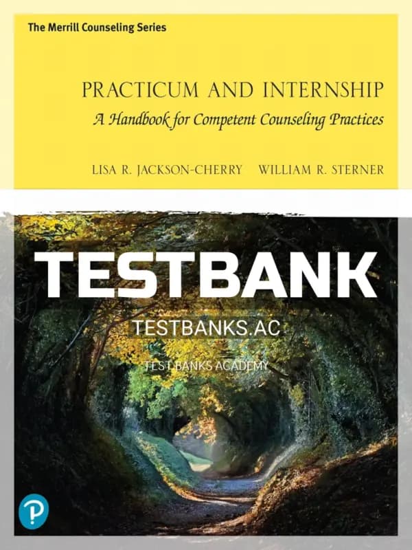 Cover for Test Bank for Practicum and Internship 1st Edition by Jackson Cherry