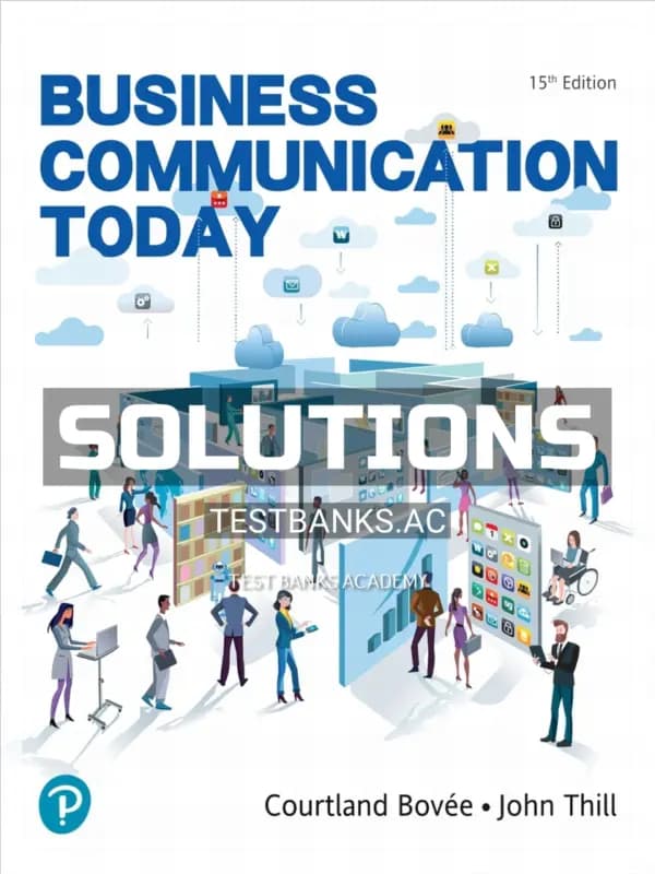 Cover for Solutions Manual for Business Communication Today 15th Edition by Bovee