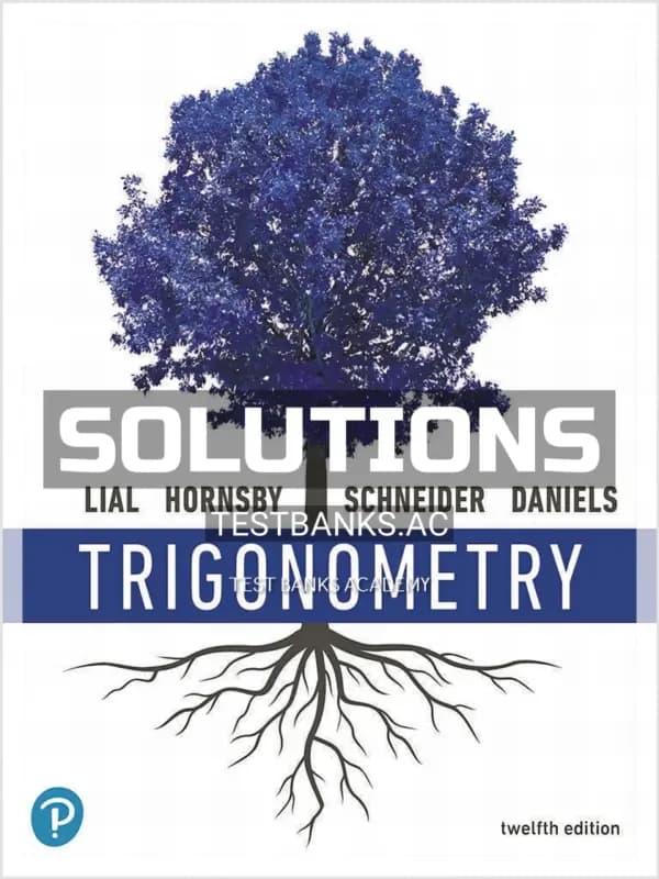 Cover for Solutions Manual for Trigonometry 12th Edition by Lial