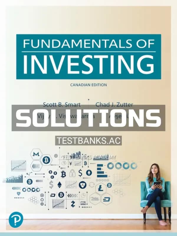 Cover for Solutions Manual for Fundamentals of Investing 1st CA Edition by Zutter