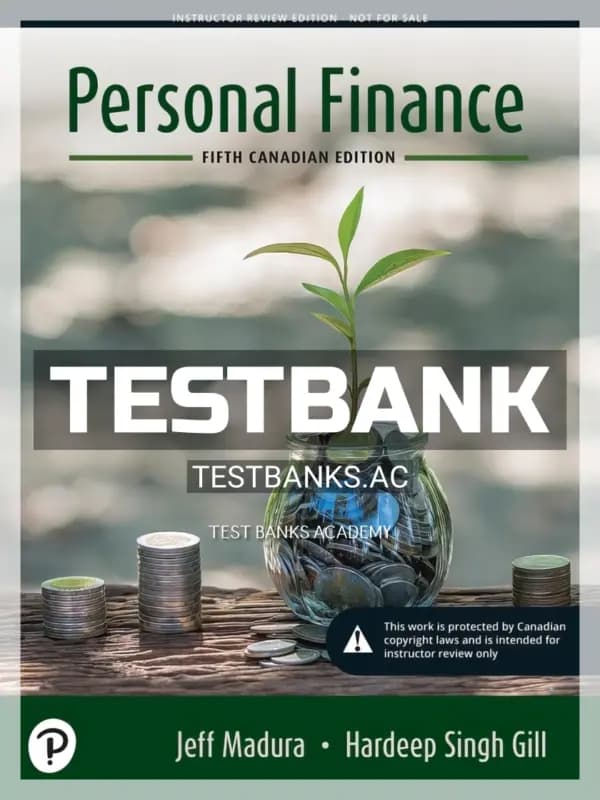 Cover for Test Bank for Personal Finance 5th CA Edition by Madura