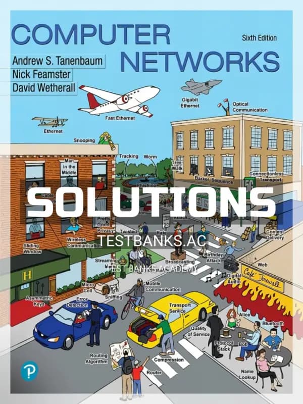 Cover for Solutions Manual for Computer Networks 6th Edition by Tanenbaum