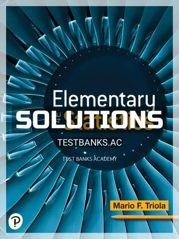 Cover for Solutions Manual for Elementary Statistics 14th Edition by Triola