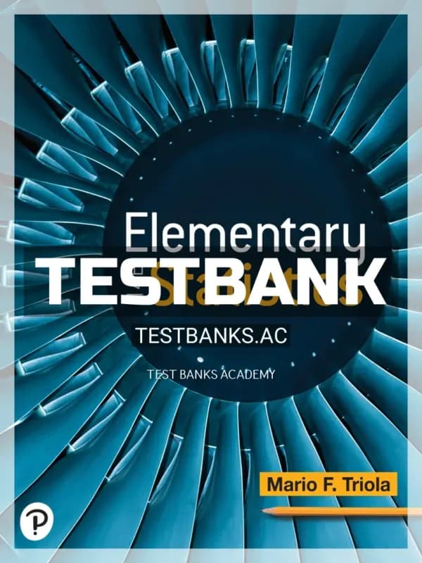 Cover for Test Bank for Elementary Statistics 14th Edition by Triola
