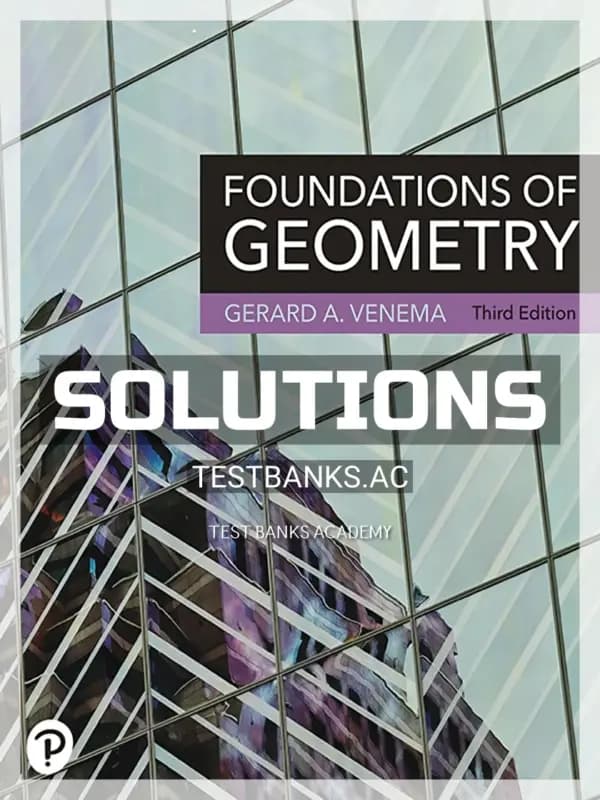 Cover for Solutions Manual for Foundations of Geometry 3rd Edition by Venema