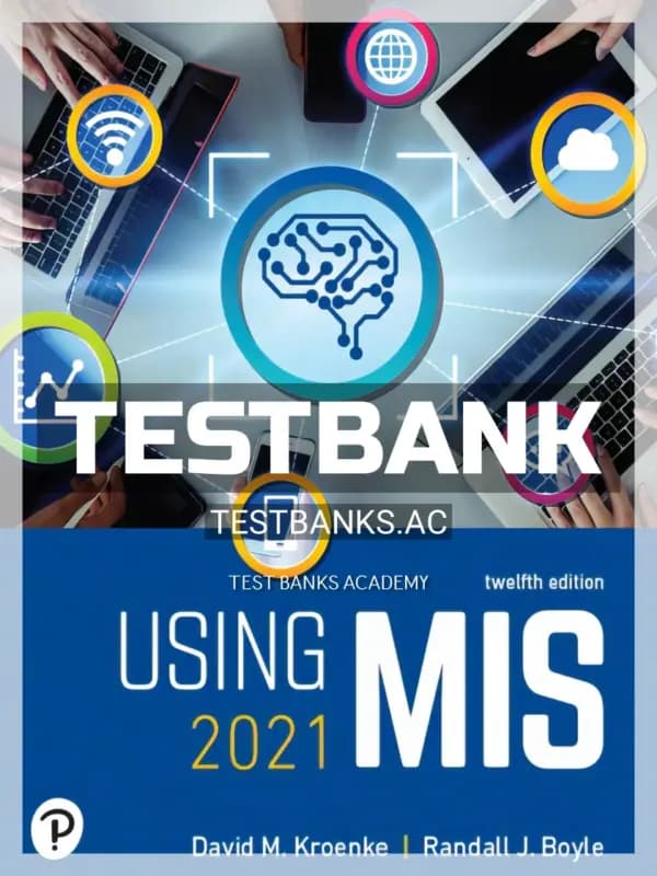 Cover for Test Bank for Using MIS 12th Edition by Kroenke