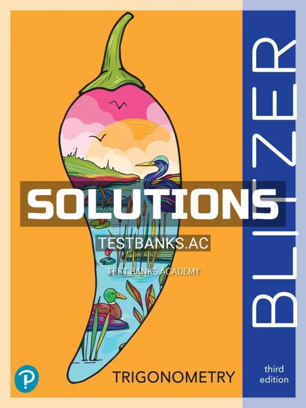 Cover for Solutions Manual for Trigonometry 3rd Edition by Blitzer