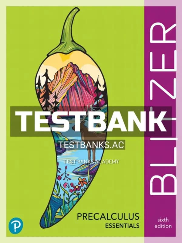 Cover for Test Bank for Precalculus Essentials 6th Edition by Blitzer