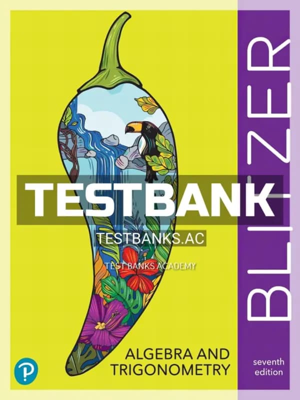 Cover for Test Bank for Algebra and Trigonometry 7th Edition by Blitzer