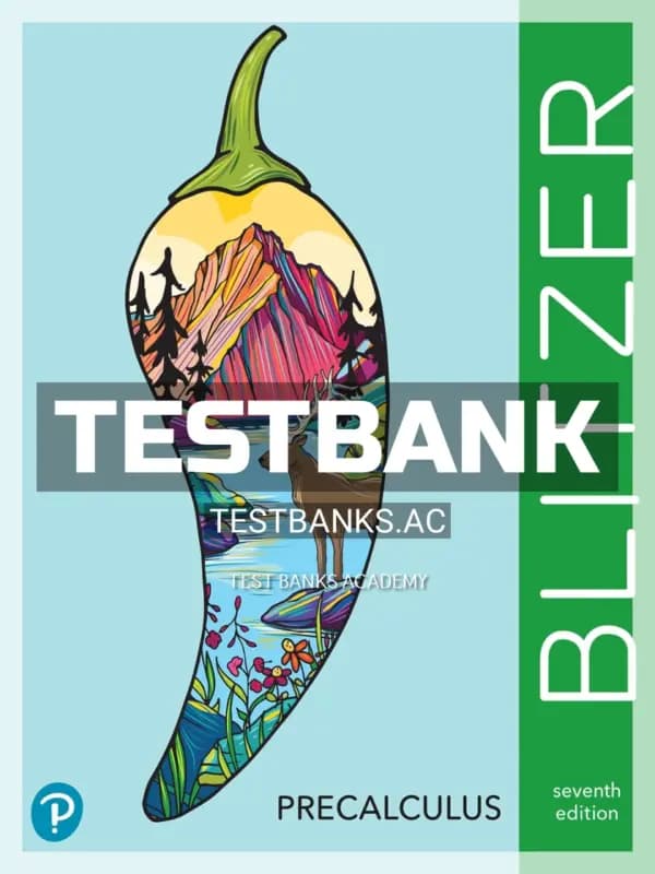 Cover for Test Bank for Precalculus 7th Edition by Blitzer