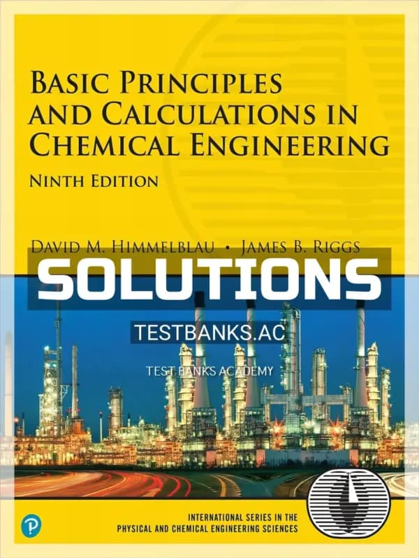 Cover for Solutions Manual for Basic Principles and Calculations in Chemical Engineering 9th Edition by Himmelblau