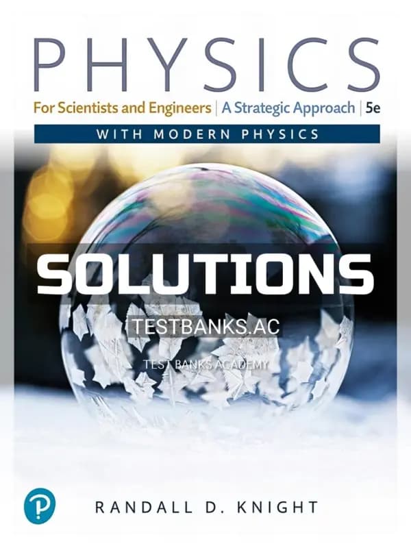 Cover for Solutions Manual for Physics for Scientists and Engineers 5th Edition by Knight