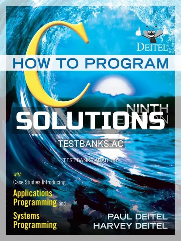 Cover for Solutions Manual for C How to Program 9th Edition by Deitel