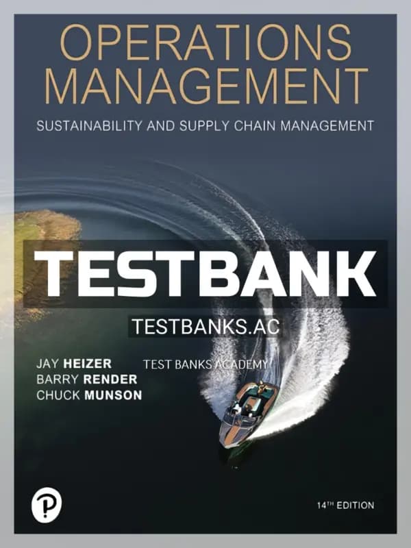 Cover for Test Bank for Operations Management 14th Edition by Heizer