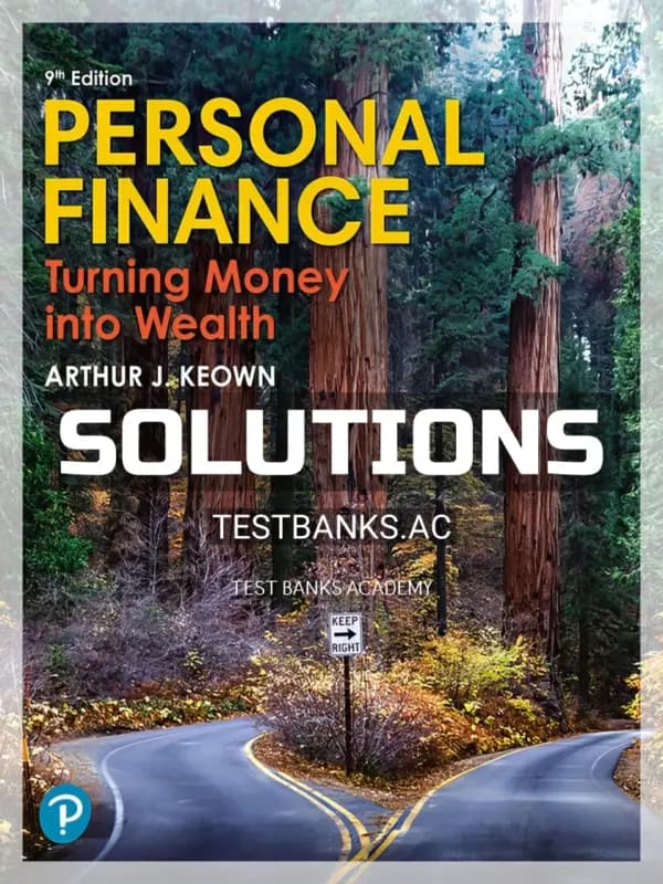 Cover for Solutions Manual for Personal Finance 9th Edition by Keown