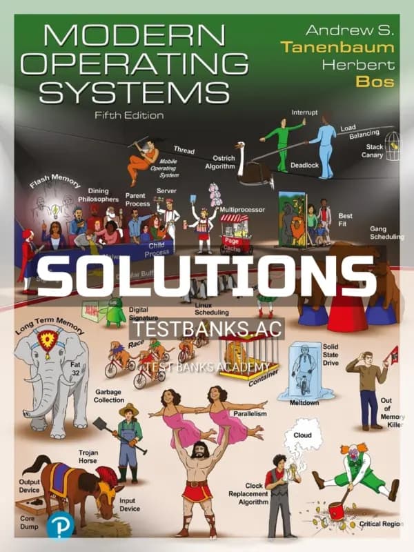 Cover for Solutions Manual for Modern Operating Systems 5th Edition by Tanenbaum