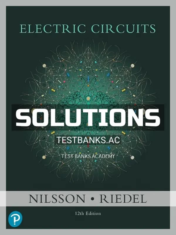 Cover for Solutions Manual for Electric Circuits 12th Edition by Nilsson