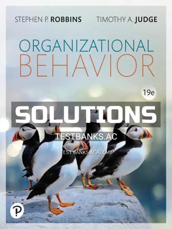 Cover for Solutions Manual for Organizational Behavior 19th Edition by Robbins